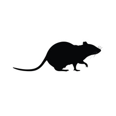Vector silhouettes of a rat.