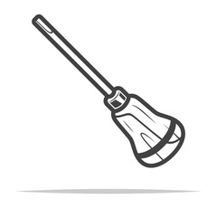 Bradawl tool outline icon transparent vector isolated
