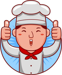 Baker Cartoon Character Logo 02