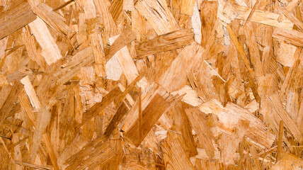 real seamless texture in wooden OSB oriented strand boards large sheet in wall surface