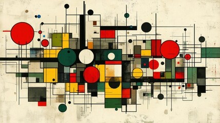 Obraz premium Abstract Geometric Art Modernist Style Design