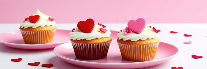 cupcake with pink frosting and sprinkles