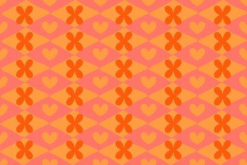 seamless pattern with golden hearts