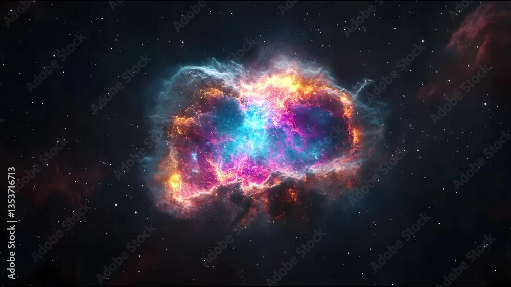 Poster nebula background stop motion