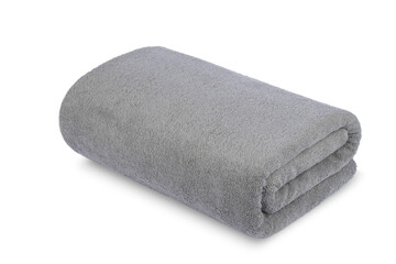 terry bath towels and sheets made of cotton, clipping isolate on a transparent background