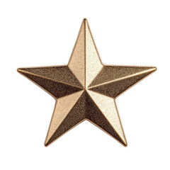 Obraz premium Shiny golden star with a three-dimensional design