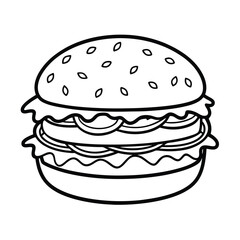 big hamburger vector illustration