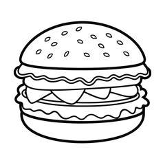 hamburger on a white