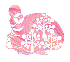 抽象：ほっこりに浸る。