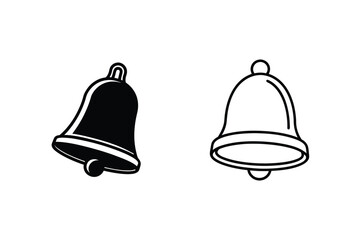 Bell Icons Notification, Alert, Sound, Ringing, Outline, Filled, Black, White, Symbol, Design