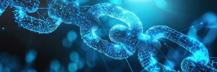 Digital chain representation for blockchain forum showcasing innovative technology