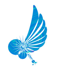 抽象：羽ばたくも良し。