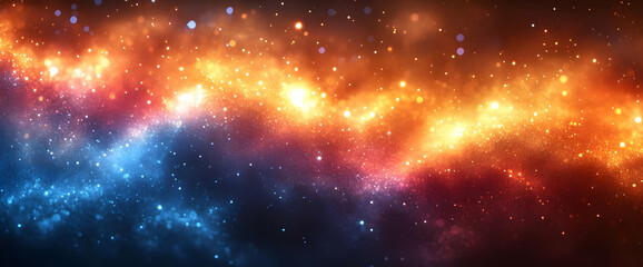 Fototapeta premium Vibrant Colorful Galaxy Nebula In Space