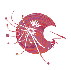 抽象：心乱れる。