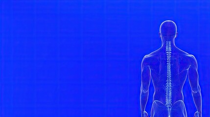 Human spine anatomy graphic; body illustration; medical; educational use