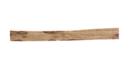 One palo santo stick on white background