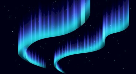 Stunning Aurora Borealis Night Sky Celestial Lights Polar Lights Background