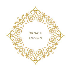 Ornate vector decorative frame. Elegant element for design