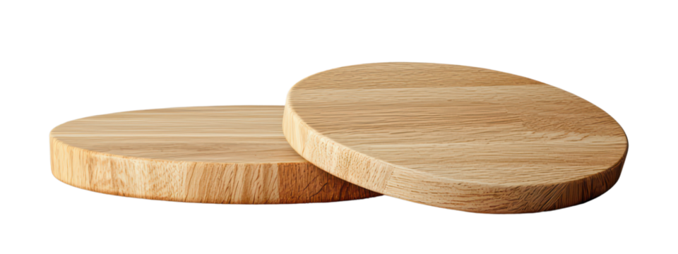 Natural wood serving boards with a smooth finish