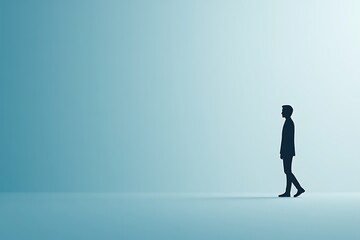 businessman standing on a wall