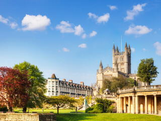 Obraz premium Bath Abbey Orange Grove and Colonnade