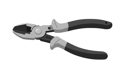 Obraz premium Close up of gray and black pliers tool used for repair