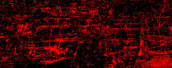 Black and red grunge texture. Scary red black scary background