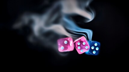 Smoky Dice Roll for Abstract Gamble.
