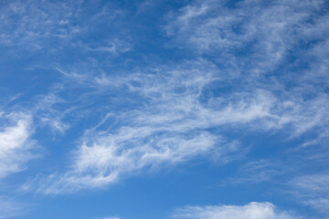 Cloud patterns in a blue sky in Nevada