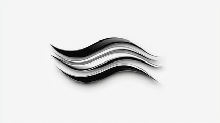 A black and white abstract design.