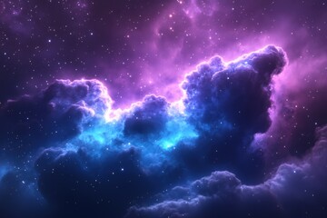 Fototapeta premium Cosmic nebula clouds and stars