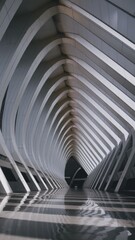 Obraz premium Futuristic Archways – A Modern Architectural Perspective