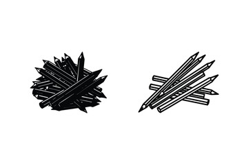 Black and White Graphite Pencils, Art Supplies, Drawing Tools