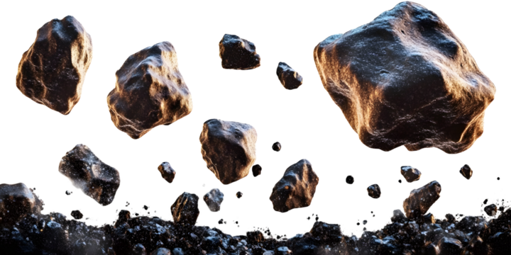 isolated on transparent background Asteroids