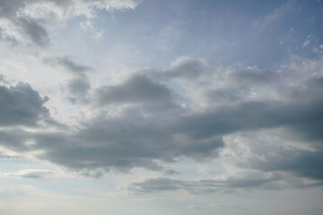 Dramatic cloudy sky, nature background.