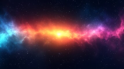 Obraz premium Colorful Nebula Space Scene with Bright Star