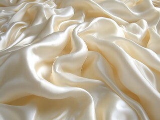 Obraz premium Smooth flowing fabric in a cream color with soft shadows