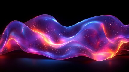 Fototapeta premium Luminous Wave: A Cosmic Dance of Vibrant Hues