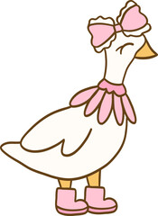 Cute_silly_goose_character_cartoon_character_Meme_Hand_drawn_doodle_baby_animal_character