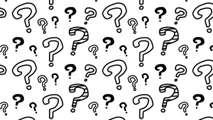 Seamless background illustration with question marks.
