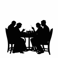 Family gathering around table sharing ethnic dishes, connection