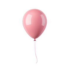 Single pink balloon with a shiny surface
