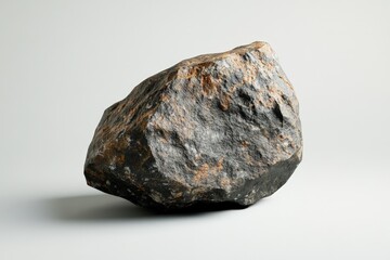Fototapeta premium A close up image showing a natural rock on white