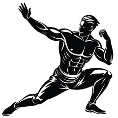 Bodybuilder Vector silhouette