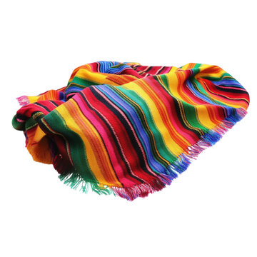 Colorful striped blanket mexican serape vibrant textile throw with fringe traditional design authentic style