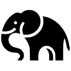 Simple elephant logo silhouette
