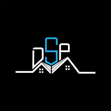 DSP Real State logo design, DSP simple and modern logo. DSP luxurious alphabet design