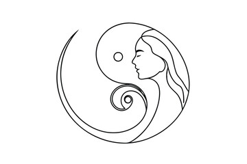 Yin Yang Woman Symbolism Balance, Harmony, Spirituality, Serenity, Nature