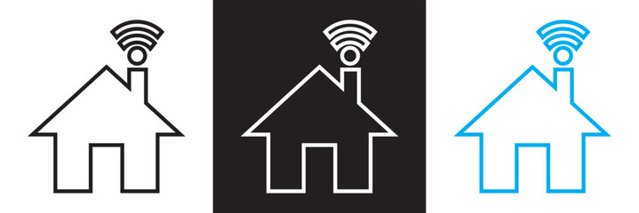 Home automation icon. Vector illustration. isolated on white and black background. EPS 10