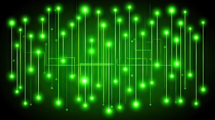 Abstract glowing green circuit lines (1)